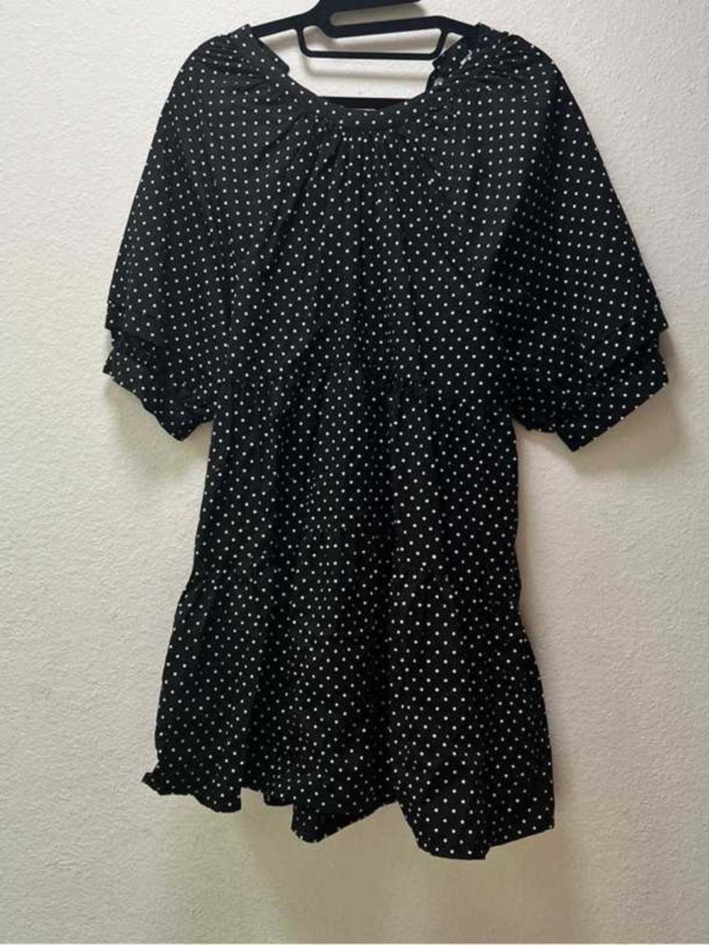 Black Polka Dot Midi Dress - Classic Women's Dress